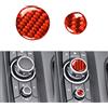 Mazda Per Mazda MX5 di Carbonio Multimedia Pulsante Cover Trim Rosso (Set di 2)