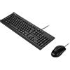 ASUS U2000 KEYBOARD+MOUSE/BK/UI tastiera Mouse incluso Universale USB Nero