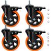 BAOLIHUI Ruote per Carrello 12mm×25mm(3/8"-16UNC) con Perno Filettato ¢125mm Ruo