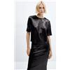Mango Xavi T-Shirt Nera UK 8 = Small