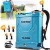 Does not apply Pompa Irroratrice a Batteria 16 Litri, Atomizzatore a Spalla Con 5 Ugelli, Press