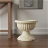 Vaso Effetto Ceramica Stile Classico Fioriera in Resina Base Alta per Terrazza