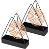 YAOZUP Porta Spirale Antizanzare 2 pezzi Supporto per Bobine di Zanzara Porta Zampirone