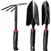 KATLKIU Kit Giardinaggio 3 Pezzi Set Attrezzi da Giardino in Acciaio Inossidabile con
