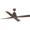 Faro Barcelona Ventilatore da Soffitto Typhoon IP44 Braun Faro Barcelona, 4 Pale, Telecomando