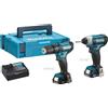 Makita TRAPANO + AVVITATORE MAKITA CLX228AJ CON 2 BATTERIE AL LITIO DA 12V 2,0 AH