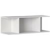 Iconico Home MIK Mensola con 3 vani a Giorno, Truciolato, Bianco Opaco, 100x30xh