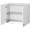 Relax e Design Mobile Montato Cucina Pensile Scolapiatti con 2 ante in Bianco