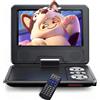 WOLFANG Lettore DVD portatile da 9,5 per bambini in auto con schermo girevole HD