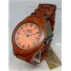 Green Time OROLOGIO UOMO LEGNO GREEN TIME BY ZZERO ACERO NATURALE QUADRANTE IN PIETRA ROSA
