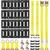 VEVOR Kit Binario di Linea E-Track di Fissaggio, Sistema Binario di Ancoraggio del Carico, Set di Binari E-Track da 4 Pezzi da 406,4 mm, Adatto per Garage, Furgoni e Motociclette e Rimorchi