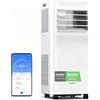 Condizionatore Portatile 8000 Btu/H 2.3Kw, Controllo APP, 3 Modalità, 3 Velocità