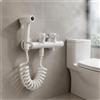 Spruzzatore Bidet a Parete Tubo Flessibile Doccetta Bidet con Doppio Comando