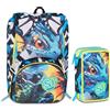 Seven Zaino Scuola Estensibile Seven SJ Metal Dragon Boy Bambino + Astuccio 3 zip