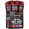 Jack Link's Beef Jerky Confezione Regalo - Pack da 12 (12 x 60 g) - Snack di carne premium - Idea regalo per uomo, papà, marito - Cesto regalo proteico - Snack high protein