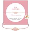 happymaker Bracciale al quarzo rosa da donna bracciale fatto a mano con pietre