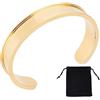 UNICRAFTALE 1pc Bracciali rigidi reali in acciaio inossidabile placcato (F1S)