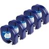 Aken Nastro per Etichette Compatibile con Dymo LetraTag Etichette in Plastica 12mm x