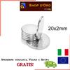 2 PZI MAGNETI NEODIMIO 20X2 MM CALAMITA POTENTE FIMO CERAMICA MAGNETE CALAMITE