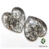 SBI Gems 29.22 Cts Naturale Rutilo Quarzo Forma Cuore Cabochon Paio 20x20 MM Loose Gemme
