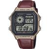 Casio Orologio CASIO AE-1200WHL-5AVEF Digitale Pelle Marrone Chrono Sveglia Sub 100mt