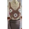 Fatto a mano Top all'uncinetto, fiore, granny, cotone Oeko-tex, fatto a mano, canotta donna,