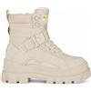 Buffalo Aspha Com1 con Lacci Donna Beige Plateau Doppio Caviglia Alta Anfibi