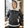 Infinity Giacca In Pelle Volante In Viscosa Crema Con Cappuccio Per Donna - Palermo