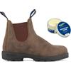 Blundstone 584 Rustic Brown Nubuck Leather Australian Chelsea Boots Con Crema