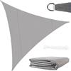 Vela Telo Parasole 4x4mt Tenda Triangolare Ombreggiante Giardino Grigio Beige