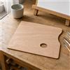 Tavolozza da Pittura in Legno Non Rifinita Materiale Artistico Foro Dito