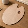 Tavolozza da Pittura in Legno Non Rifinita Materiale Artistico Foro Dito