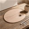 Tavolozza da Pittura in Legno Non Rifinita Materiale Artistico Foro Dito