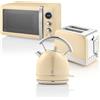 SWAN Retro Set per la Colazione, Bollitore 1,8 L, Tostapane 2 Fette, Microonde 20 L 8