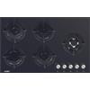 Samet Piano Cottura a Gas 5 Fuochi 90 cm Materiale Vetro colore Nero Minerva90NE Samet