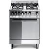 Lofra Cucina a Gas 4 Fuochi Forno a Gas Ventilato 60x50 cm Classe A Inox M65GV Lofra