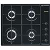 SMEG PIANO COTTURA INCASSO GAS 4 ZONE 60CM NERO S64SN