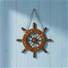 Timone in Legno Stile Costiero Timone Decorativo Tema Nautico per Salotto