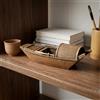 Barca in Miniatura Stile Antico Modello Veliero Legno Finitura Marrone