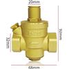 Regolatore di pressione acqua DN20 corpo ottone con installazione rapida