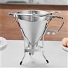 Imbuto Dosatore in Acciaio Inox Superficie Liscia Imbuto con Leva Metallico