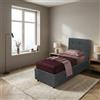 DecHome Letto Singolo Contenitore Rete Doghe 102x210x124 cm Grigio Ascoli DecHome