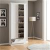 DecHome Mobile Scarpiera 2 Ante Battenti 1 Cassetto 80x39x200 cm Bianco Landwood DecHome