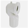 Curva tecnica a cigno 90 gradi uscita 90 mm per wc filomuro in plastica bianca