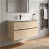DecHome Mobile Bagno Sospeso con Lavabo 100 cm Rovere chiaro - Senda DecHome