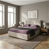 DecHome Letto Matrimoniale Contenitore Rete Doghe 182x210x124 cm Tortora DecHome