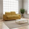 DecHome Divano Letto 3 Posti Moderno in Tessuto 210x94x100 cm Senape - Mercurio DecHome