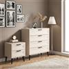 DecHome Cassettiera Camera da Letto 4 Cassetti 90x45x90 Cashmere Prime DecHome