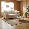 DecHome Divano Letto 2 Posti Moderno in Tessuto 217x86x95 cm Panna - Ghide DecHome