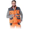 LEBER & HOLLMAN Leber&Hollman LH-Fmnx-V_Psbxxl - Gilet protettivo imbottito, taglia XXL, colore: Arancione/Grigio/Nero